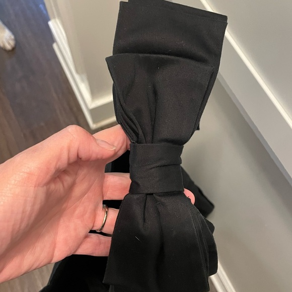 French connection black one shoulder cocktail dress pretty shoulder bow size 0 - Picture 8 of 11